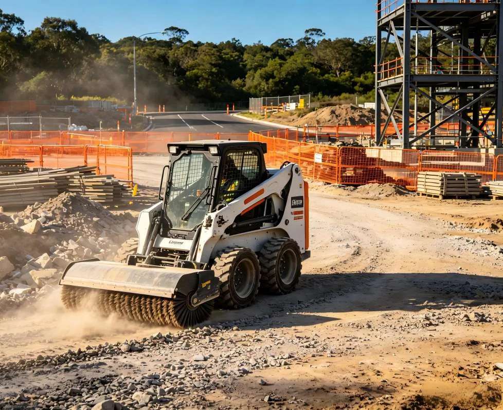 Skid Steer Sweeper Attachments for Australian Construction Sites: Improving Efficiency and Reducing Cleanup Costs — construction equipment attachments
