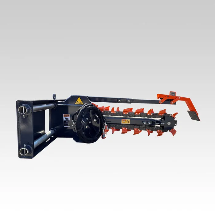 side shift trencher for skid steer with tungsten teeth
