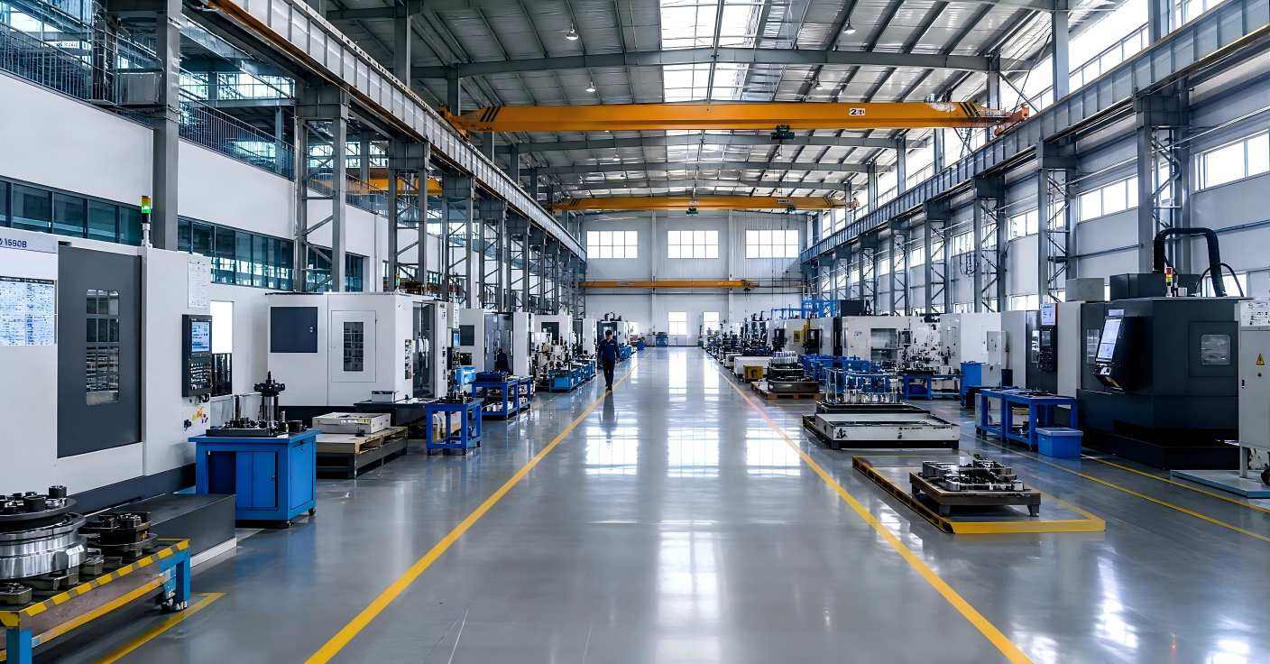 Bomrobot factory floor and attachment production line